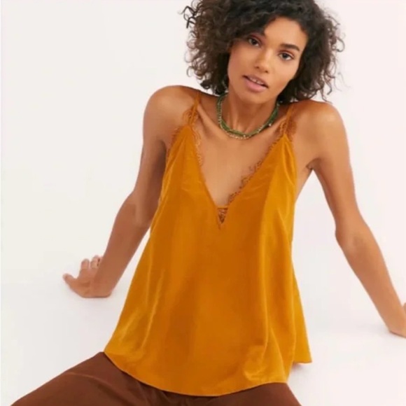 Free People Tops - Intimately Free People Lost Dreams Silk and Lance Cami / Brami.